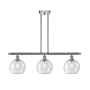 Innovations Lighting Athens 3 Light 36" Wide Linear Pendant Polished Chrome / Seedy