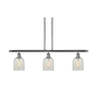 Innovations Lighting Caledonia 3 Light 36" Wide Linear Chandelier Polished Chrome / Mouchette