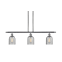 Innovations Lighting Caledonia 3 Light 36" Wide Linear Chandelier Polished Chrome / Charcoal