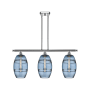 Innovations Lighting Vaz 3 Light 36" Wide Linear Pendant Polished Chrome / Blue