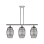 Innovations Lighting Vaz 3 Light 36" Wide Linear Pendant Polished Chrome / Smoked
