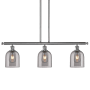 Innovations Lighting Bella 3 Light 36" Wide Linear Pendant Polished Chrome / Light Smoke