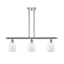 Innovations Lighting Eaton 3 Light 36" Wide Linear Chandelier Polished Chrome / Matte White