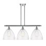 Innovations Lighting Bristol 3 Light 39" Wide Linear Pendant Polished Chrome / Seedy