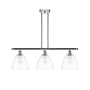 Innovations Lighting Bristol Glass 3 Light 36" Wide Linear Pendant Polished Chrome / Clear