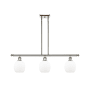 Innovations Lighting Belfast 3 Light 36" Wide Linear Chandelier Polished Nickel / Matte White