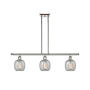 Innovations Lighting Belfast 3 Light 36" Wide Linear Chandelier Polished Nickel / Seedy