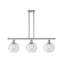 Innovations Lighting Athens 3 Light 36" Wide Linear Pendant Polished Nickel / Seedy