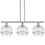 Innovations Lighting Rochester 3 Light 37" Wide Linear Pendant Polished Nickel / Clear