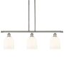 Innovations Lighting Bella 3 Light 36" Wide Linear Pendant Polished Nickel / Gloss White