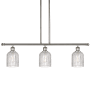 Innovations Lighting Bridal Veil 3 Light 36" Wide Linear Pendant Polished Nickel / Clear