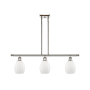 Innovations Lighting Eaton 3 Light 36" Wide Linear Chandelier Polished Nickel / Matte White