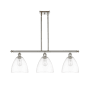 Innovations Lighting Bristol Glass 3 Light 36" Wide Linear Pendant Polished Nickel / Clear