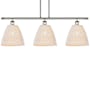 Innovations Lighting Bristol Natural 3 Light 36" Wide Linear Pendant Polished Nickel / Natural