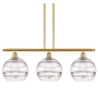 Innovations Lighting Rochester 3 Light 37" Wide Linear Pendant Satin Gold / Clear