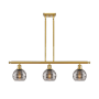 Innovations Lighting Rochester 3 Light 36" Wide Linear Pendant Satin Gold / Smoked