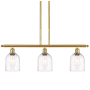 Innovations Lighting Bella 3 Light 36" Wide Linear Pendant Satin Gold / Clear