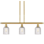 Innovations Lighting Bridal Veil 3 Light 36" Wide Linear Pendant Satin Gold / Clear