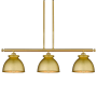 Innovations Lighting Adirondack 3 Light 36" Wide Linear Pendant Satin Gold