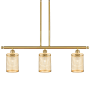 Innovations Lighting Nestbrook 3 Light 36" Wide Cage Linear Pendant Satin Gold
