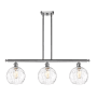Innovations Lighting Athens 3 Light 36" Wide Linear Pendant Brushed Satin Nickel / Clear Water Glass