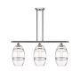 Innovations Lighting Vaz 3 Light 36" Wide Linear Pendant Brushed Satin Nickel / Clear
