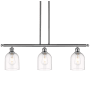 Innovations Lighting Bella 3 Light 36" Wide Linear Pendant Brushed Satin Nickel / Clear
