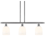 Innovations Lighting Bella 3 Light 36" Wide Linear Pendant Brushed Satin Nickel / Gloss White