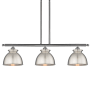 Innovations Lighting Adirondack 3 Light 36" Wide Linear Pendant Brushed Satin Nickel