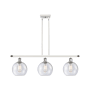 Innovations Lighting Athens 3 Light 36" Wide Linear Pendant White and Polished Chrome / Seedy