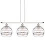 Innovations Lighting Rochester 3 Light 37" Wide Linear Pendant White Polished Chrome / Clear