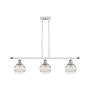 Innovations Lighting Rochester 3 Light 36" Wide Linear Pendant White Polished Chrome / Clear
