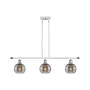 Innovations Lighting Rochester 3 Light 36" Wide Linear Pendant White Polished Chrome / Smoked