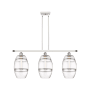 Innovations Lighting Vaz 3 Light 36" Wide Linear Pendant White Polished Chrome / Clear