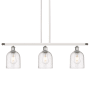 Innovations Lighting Bella 3 Light 36" Wide Linear Pendant White Polished Chrome / Seedy