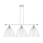 Innovations Lighting Bristol 3 Light 39" Wide Linear Pendant White and Polished Chrome / Seedy