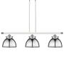 Innovations Lighting Adirondack 3 Light 36" Wide Linear Pendant White / Polished Chrome