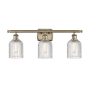Innovations Lighting Bridal Veil 3 Light 25" Wide Vanity Light Antique Brass / Clear