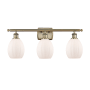 Innovations Lighting Eaton 3 Light 26" Wide Vanity Light Matte White / Antique Brass
