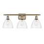 Innovations Lighting Bristol 3 Light 28" Wide Vanity Light Antique Brass / Clear