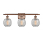 Innovations Lighting Belfast 3 Light 26" Wide Bathroom Vanity Light Antique Copper / Clear Crackle