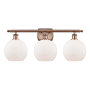 Innovations Lighting Athens 3 Light 26" Wide Vanity Light Antique Copper / Matte White