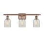 Innovations Lighting Caledonia 3 Light 26" Wide Bathroom Vanity Light Antique Copper / Mouchette