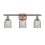Innovations Lighting Caledonia 3 Light 26" Wide Bathroom Vanity Light Antique Copper / Charcoal