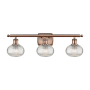Innovations Lighting Ithaca 3 Light 26" Wide Vanity Light Antique Copper / Clear Ithaca