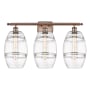 Innovations Lighting Vaz 3 Light 28" Wide Vanity Light Antique Copper / Clear
