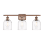 Innovations Lighting Bella 3 Light 26" Wide Vanity Light Antique Copper / Clear