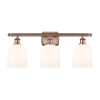 Innovations Lighting Bella 3 Light 26" Wide Vanity Light Antique Copper / Glossy White