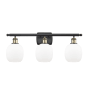 Innovations Lighting Belfast 3 Light 26" Wide Bathroom Vanity Light Black Antique Brass / Matte White
