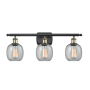 Innovations Lighting Belfast 3 Light 26" Wide Bathroom Vanity Light Black Antique Brass / Seedy